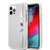 BMW iPhone 12/iPhone 12 Pro Skal Stripes Silver Transparent
