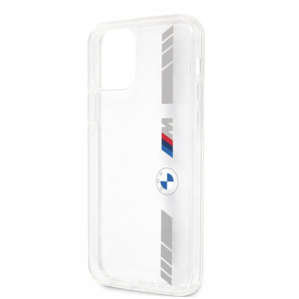 BMW iPhone 12/iPhone 12 Pro Skal Stripes Silver Transparent