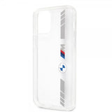 BMW iPhone 12/iPhone 12 Pro Skal Stripes Silver Transparent