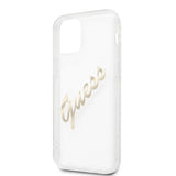 Guess iPhone 12/iPhone 12 Pro Skal Vintage Script Guld Klar