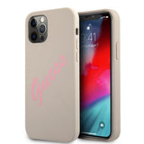 Guess iPhone 12/iPhone 12 Pro Skal Vintage Silicone Grå