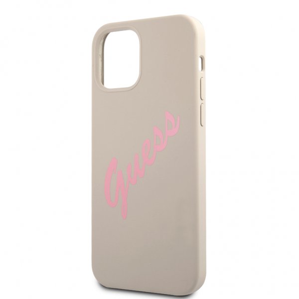Guess iPhone 12/iPhone 12 Pro Skal Vintage Silicone Grå
