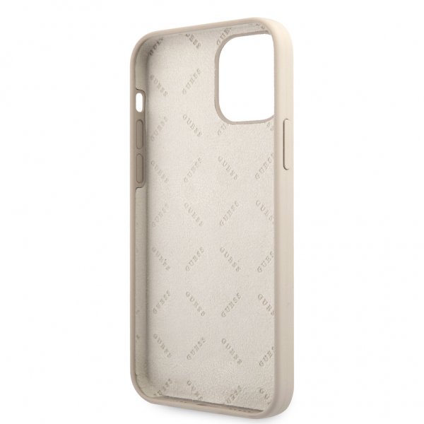 Guess iPhone 12/iPhone 12 Pro Skal Vintage Silicone Grå