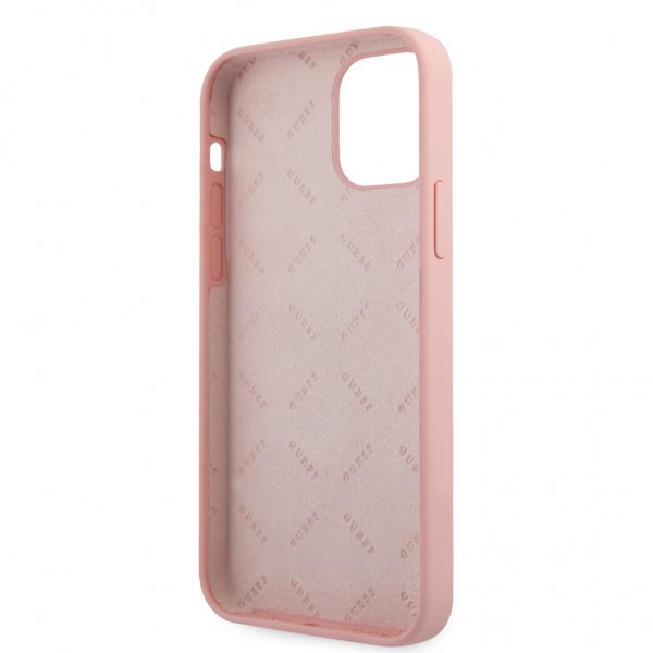 Guess iPhone 12/iPhone 12 Pro Skal Vintage Silicone Rosa