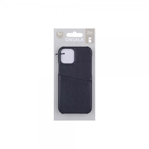 Onsala iPhone 12/iPhone 12 Pro Skal med Kortfack Svart