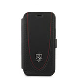 Ferrari iPhone 12 Mini Fodral Logo Perforerad Svart