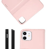 Rvelon iPhone 12 Mini Fodral Äkta Läder Rosa