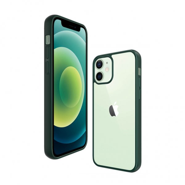PanzerGlass iPhone 12 Mini Skal ClearCase Color Racing Green