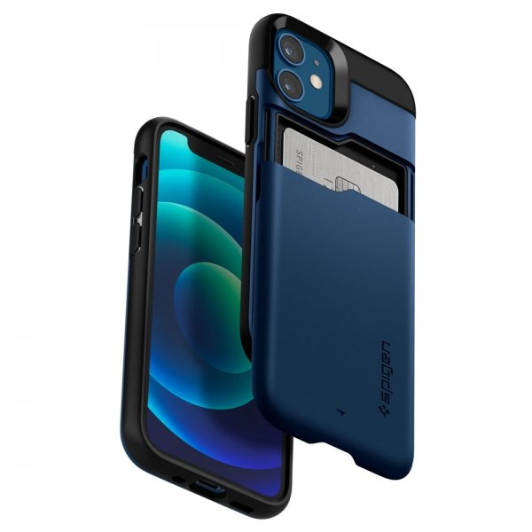 Spigen iPhone 12 Mini Skal Slim Armor CS Navy Blue