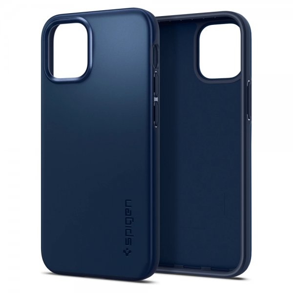 Spigen iPhone 12 Mini Skal Thin Fit Navy Blue