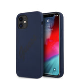 Guess iPhone 12 Mini Skal Vintage Silicone Blå
