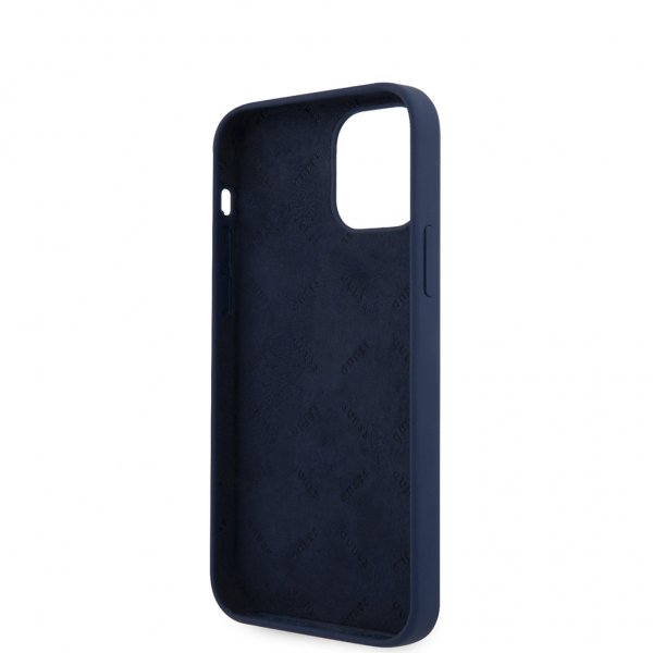 Guess iPhone 12 Mini Skal Vintage Silicone Blå