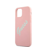 Guess iPhone 12 Mini Skal Vintage Silicone Rosa