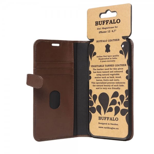 Buffalo iPhone 12 Pro Max Fodral Buffalo Löstagbart Skal Brun