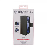Celly iPhone 12 Pro Max Fodral Wally Wallet Case Svart