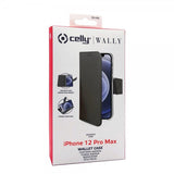 Celly iPhone 12 Pro Max Fodral Wally Wallet Case Svart