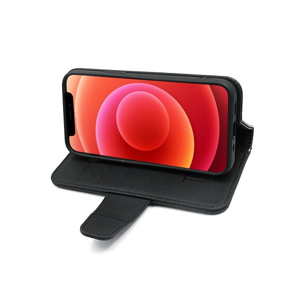 Rvelon iPhone 12 Pro Max Fodral Utfällbart Kortfack Svart