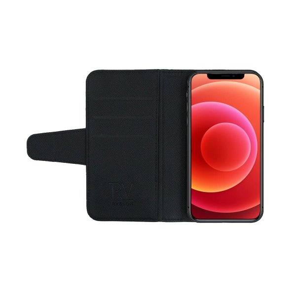 Rvelon iPhone 12 Pro Max Fodral Utfällbart Kortfack Svart