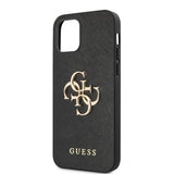 Guess iPhone 12 Pro Max Skal 4G Logo Saffiano Svart