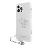 Guess iPhone 12 Pro Max Skal 4G Logo Silver Klar