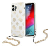 Guess iPhone 12 Pro Max Skal Chain Peony Guld