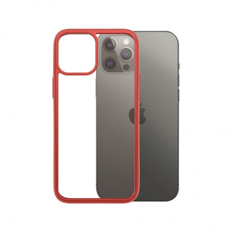 PanzerGlass iPhone 12 Pro Max Skal ClearCase Color Mandarin Red