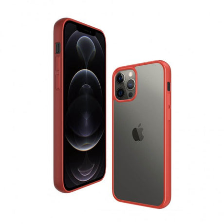 PanzerGlass iPhone 12 Pro Max Skal ClearCase Color Mandarin Red