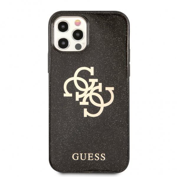 Guess iPhone 12 Pro Max Skal Full Glitter Svart