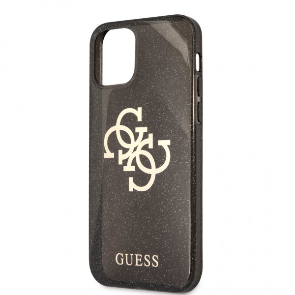 Guess iPhone 12 Pro Max Skal Full Glitter Svart