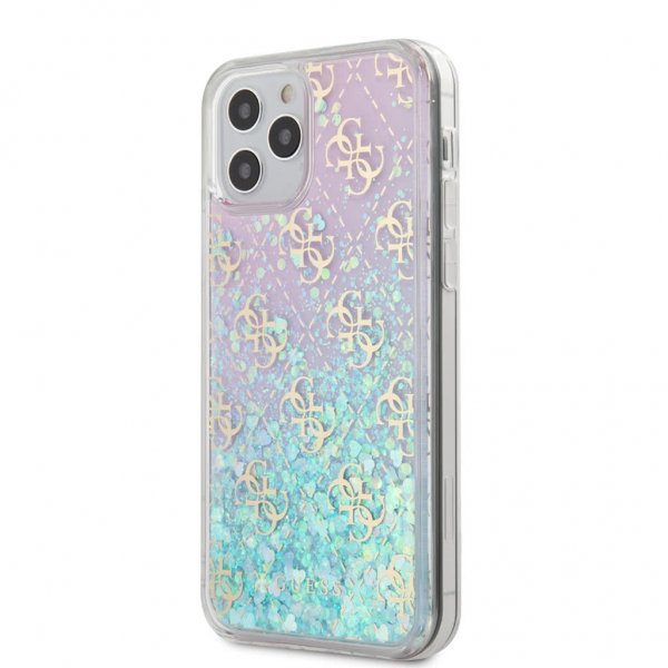 Guess iPhone 12 Pro Max Skal Liquid Glitter Iridescent