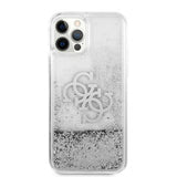 Guess iPhone 12 Pro Max Skal Liquid Glitter Silver Klar