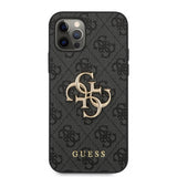 Guess iPhone 12 Pro Max Skal Metal Logo Grå