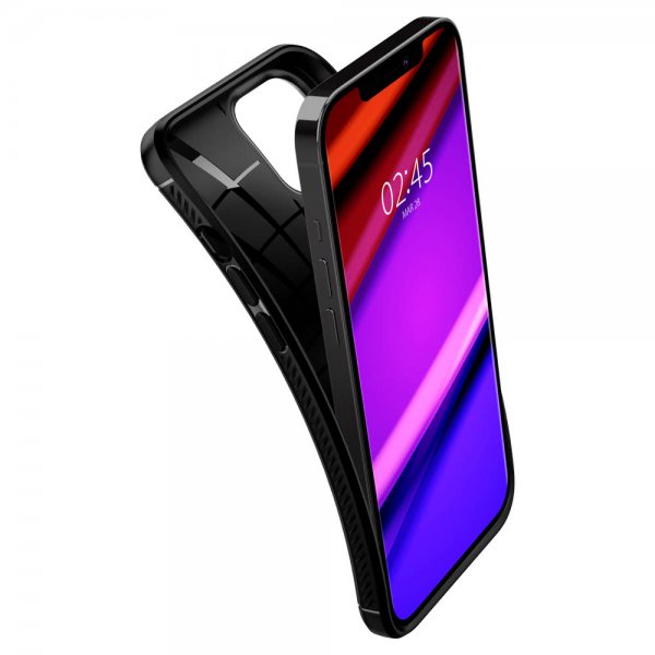 Spigen iPhone 12 Pro Max Skal Rugged Armor Matte Black