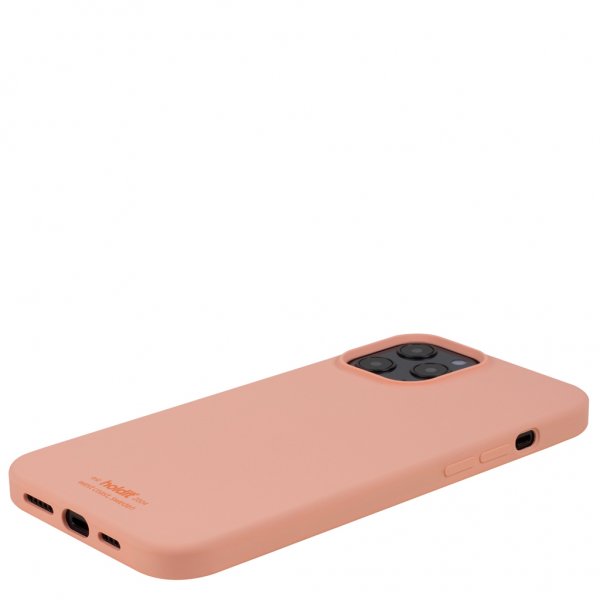 holdit iPhone 12 Pro Max Skal Silikon Pink Peach
