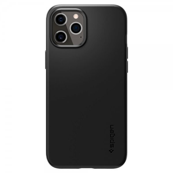 Spigen iPhone 12 Pro Max Skal Thin Fit Svart