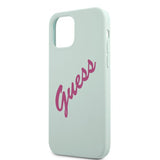 Guess iPhone 12 Pro Max Skal Vintage Silicone Ljusblå