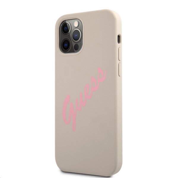 Guess iPhone 12 Pro Max Skal Vintage Silicone Grå