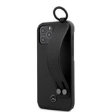 Mercedes Benz iPhone 12 Mini Skal Hand Strap Case Svart