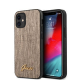 Guess iPhone 12 Mini Skal Lizard Guld