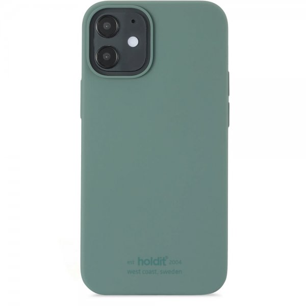 holdit iPhone 12 Mini Skal Silikon Moss Green