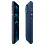 Spigen iPhone 12 Skal Thin Fit Deep Blue