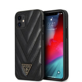 Guess iPhone 12 Mini Skal V Quilted Svart