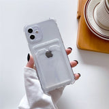 iPhone 12 Skal Korthållare Stöttåligt Transparent