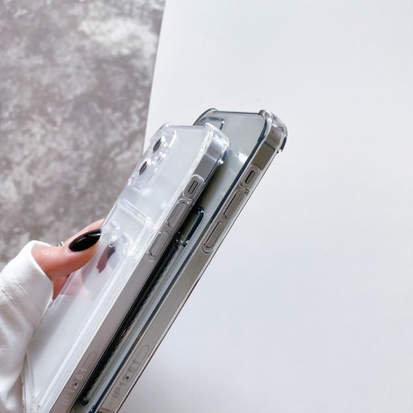 iPhone 12 Skal Korthållare Stöttåligt Transparent