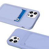 iPhone 12/iPhone 12 Pro Skal Korthållare Lila