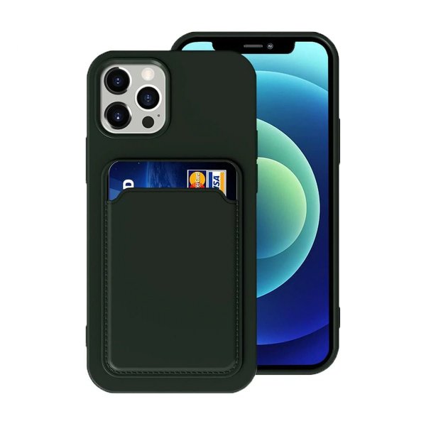 iPhone 12/iPhone 12 Pro Skal Korthållare Grön