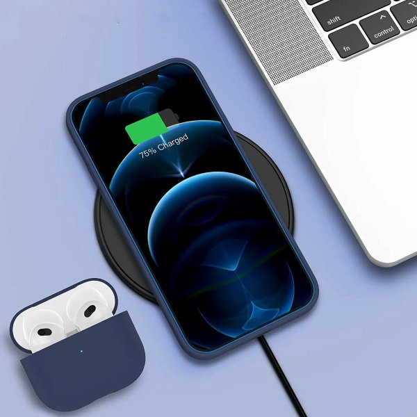 Rvelon iPhone 12/iPhone 12 Pro Skal Silikon Blå