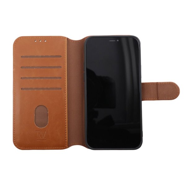 Rvelon iPhone 12/iPhone 12 Pro Fodral Magnetiskt Avtagbart Skal Brun