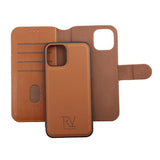 Rvelon iPhone 12/iPhone 12 Pro Fodral Magnetiskt Avtagbart Skal Brun