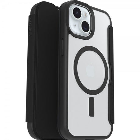 Otterbox iPhone 13/14/15/16e/17e Fodral React Folio MagSafe Black Crystal